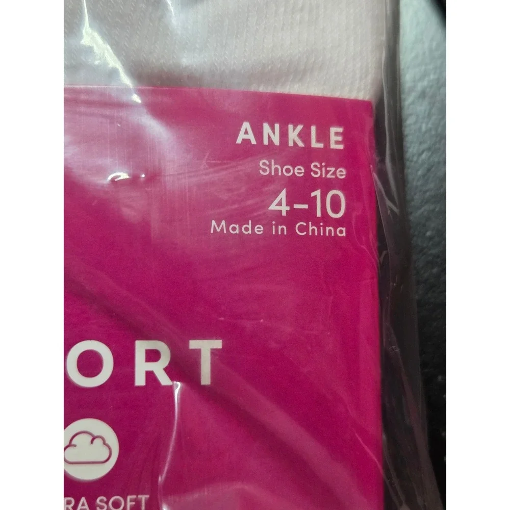 Fruit of the Loom All Day Comfort White Ankle Socks 14 Pairs Shoe Size 4-10 NEW